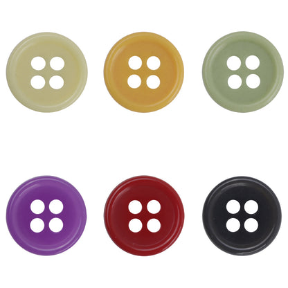 12.5mm Round Colorful Urea Buttons for Children's Beach Shirts 60 Pack