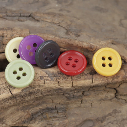 12.5mm Round Colorful Urea Buttons for Children's Beach Shirts 60 Pack