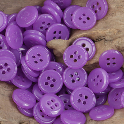 12.5mm Round Colorful Urea Buttons for Children's Beach Shirts 60 Pack