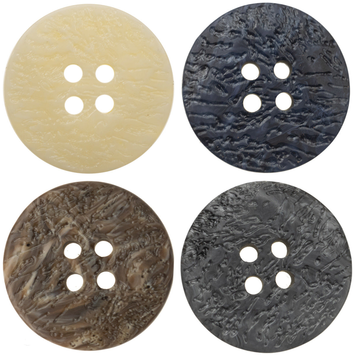 Fashion Resin Flat Coat Buttons with Irregular Texture 10pcs