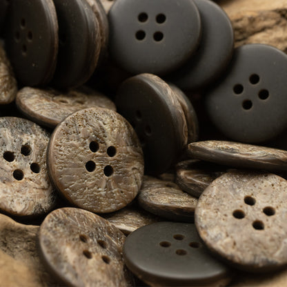 Fashion Resin Flat Coat Buttons with Irregular Texture 10pcs