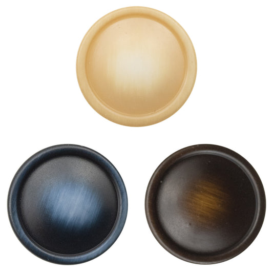 Boutons de chemise en résine bleu jaune marron de 11,5 mm avec tige, pack de 60