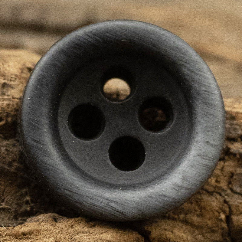 10mm/11.5mm Wood Grain Light Yellow Black Resin Buttons 60 Pack