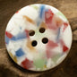 Round 4 Hole Imitation Floral Glass Texture Resin Buttons,10Pcs