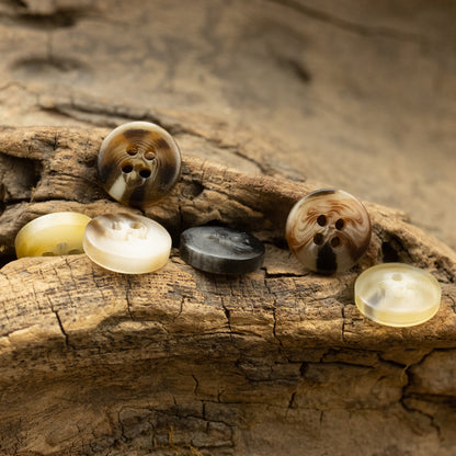 11,5 mm Runda 4-Håls Resin Knappar för Hawaiiansk Strandskjorta 50 st