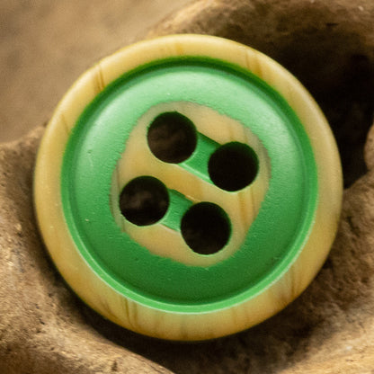 Colorful Imitation Wood Resin Buttons for Children's DIY Crafts 50 Pack