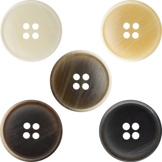 Wood Grain Gradient Resin Buttons for White Linen Cotton Suits 20pcs