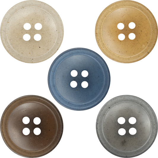 Translucent Jelly-Colored Resin Buttons for Women's Fashion Coats - 20pcs