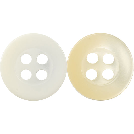 Boutons en résine jaune clair blanc de 11,5 mm pour chemises formelles pour hommes, pack de 40