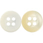 11.5MM White Light Yellow Resin Buttons for Men's Formal Shirts 40 Pack