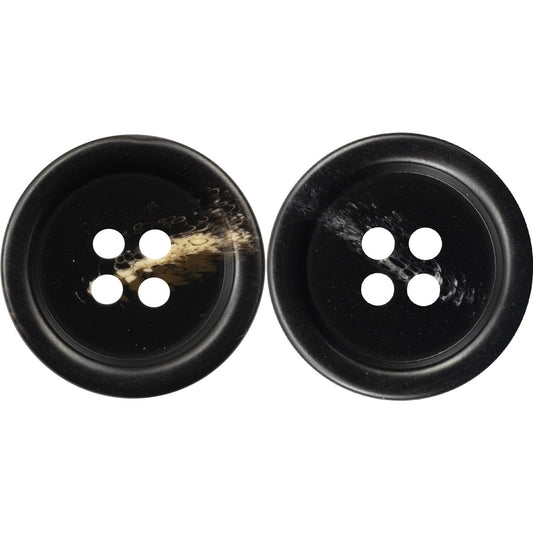 15-30mm Round Four-Hole Black and Brown Resin Buttons 10pcs