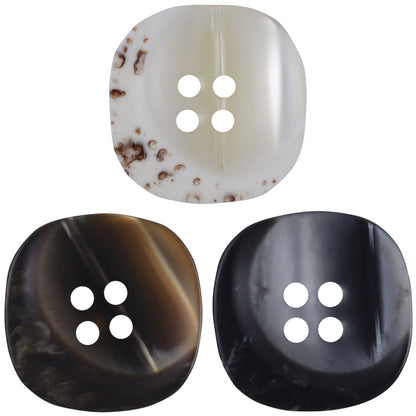 Vintage Imitation Shell Pattern Resin Buttons 20pcs