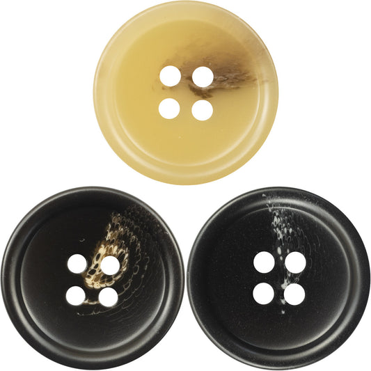 15-28mm Resin Four-Hole Buttons for Short Windbreakers 30 Pack