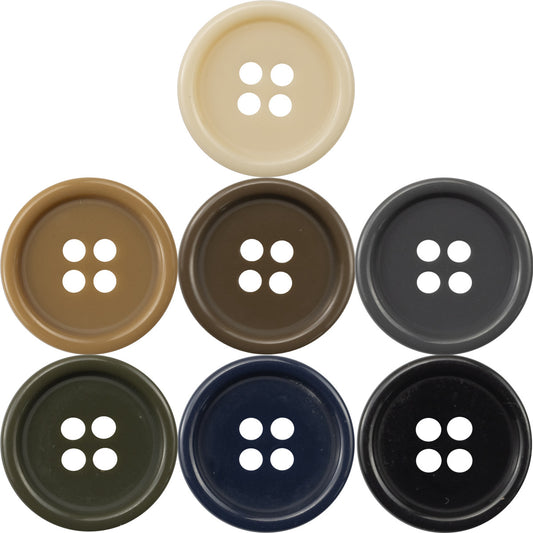 7-Color Round Four-Hole Resin Button Set 70 Pack