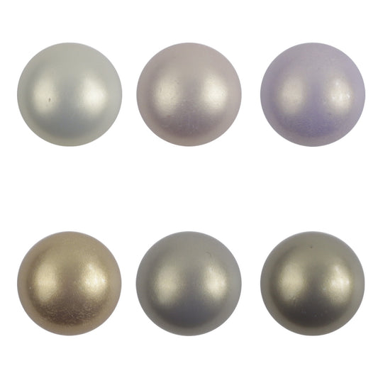 11.5mm Soft-Colored Spherical Resin Buttons for DIY Earrings 10pcs