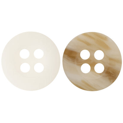 11.5mm Wood Grain Resin Buttons for Pure Linen Shirts Zen Clothing - 50pcs