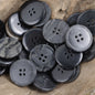 15mm - 30mm Resin Buttons Smoke Pattern White Coffee Black 30pcs