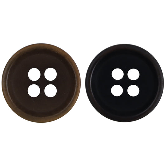 15mm Burnt-Edge Four-Hole Natural Fruit Buttons for Linen Dresses 10PCS