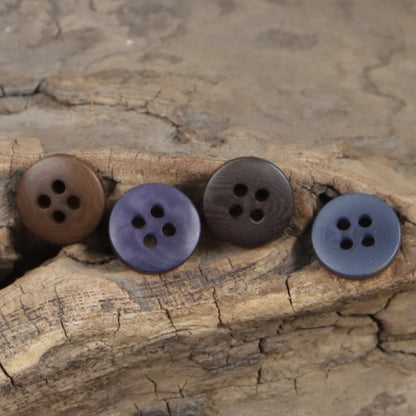 11.5mm Deep Purple Natural Fruit Buttons for Corduroy Shirts 40 Pack