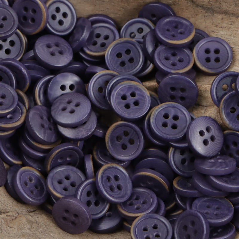 11.5mm Deep Purple Natural Fruit Buttons for Corduroy Shirts 40 Pack