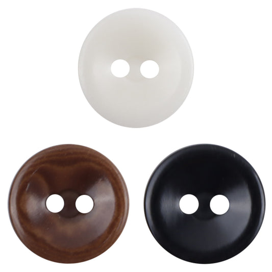 Boutons en noix de tagua corozos naturels ronds à 2 trous de 11,5 mm, paquet de 10