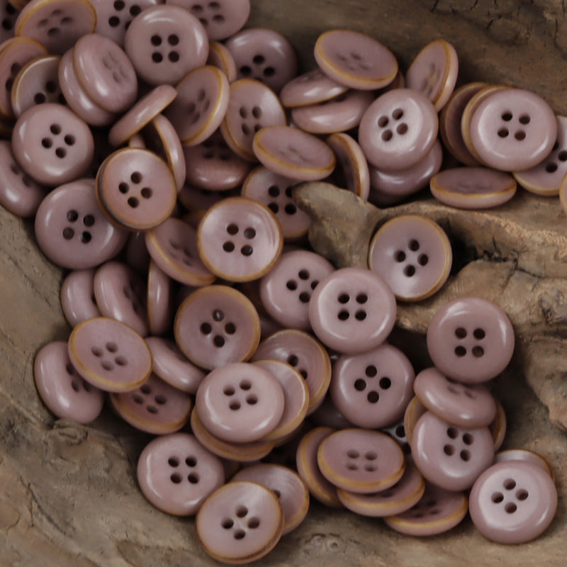 11.5mm Bowl-Shaped Pink-Purple Fruit Buttons for Children's Sweaters 40 Pack