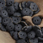 11.5mm Matte Floral Natural Tagut Nut Buttons for Kids 20pcs