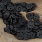 11.5mm Matte Floral Natural Tagut Nut Buttons for Kids 20pcs