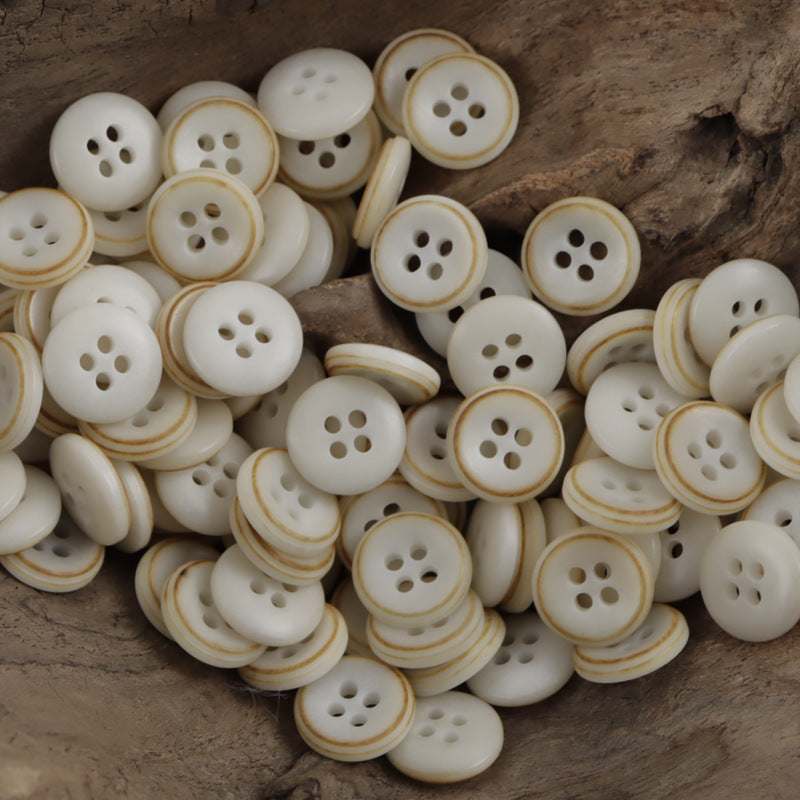 11.5mm Burnt Fruit Buttons for DIY Bracelet Decoration 40 Pack