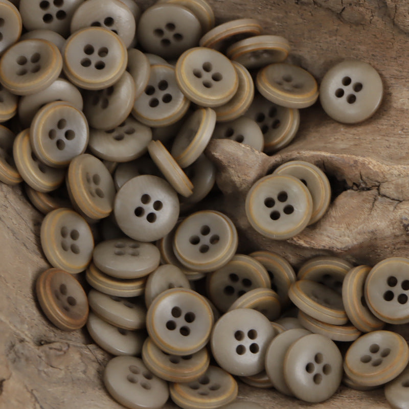 11.5mm Burnt Fruit Buttons for DIY Bracelet Decoration 40 Pack