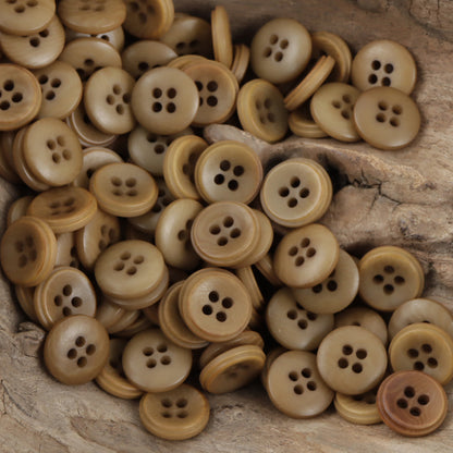 11.5mm Burnt Fruit Buttons for DIY Bracelet Decoration 40 Pack