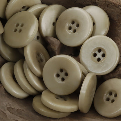 Boutons en noix de Tagut en palmier naturel à large bord 10pcs