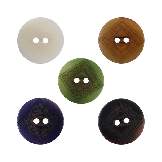 Boutons en noix de tagua naturels en forme de soucoupe volante créative, 10 pièces