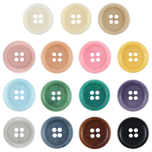 Dopamine-Colored Simple Natural Corozo Buttons 10pcs