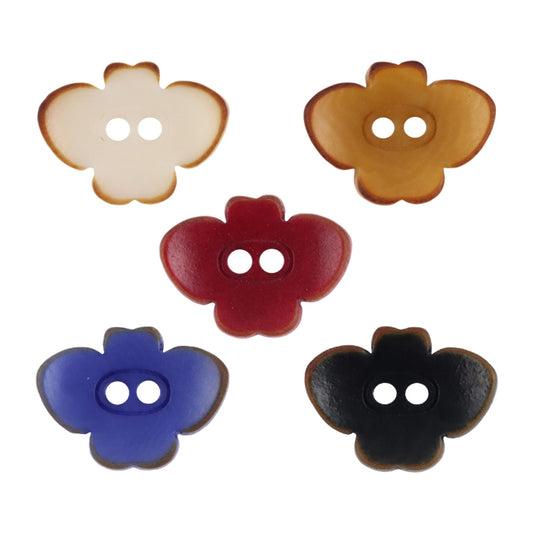 Butterfly-Shaped Tagut Nut Buttons for Children's Pajamas Dresses 10pcs