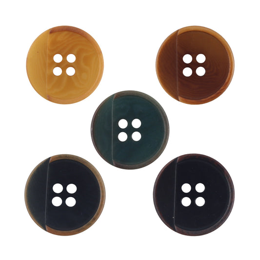 Dark Green Creative Half-Cut Tagut Nut Buttons for Retro Elegant Dresses 10pcs