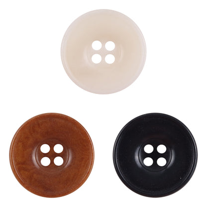 Bowl-Shaped Round Tagut Nut Buttons for Sweater Cardigans - 10pcs