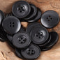 Bowl-Shaped Round Tagut Nut Buttons for Sweater Cardigans - 10pcs