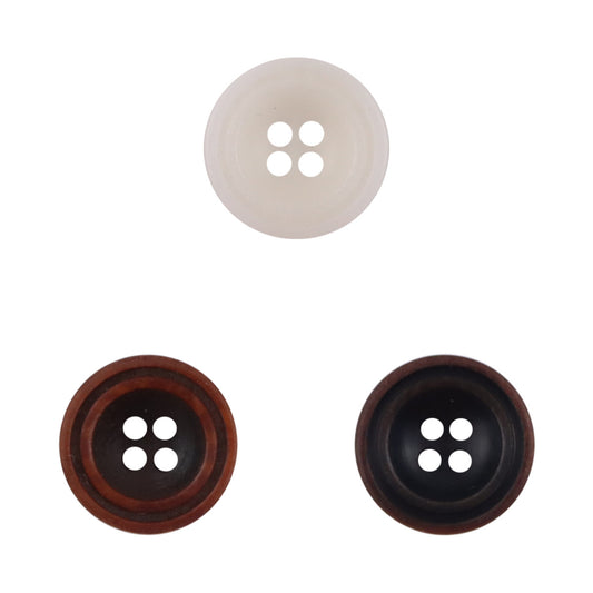 11.5mm Burnt Red Coffee-Colored Tagut Nut Buttons for Linen Blouses 10pcs