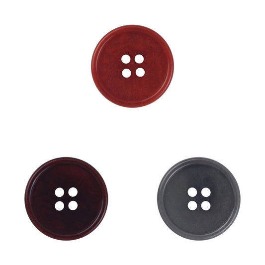 Dark Red Natural Tagut Nut Buttons for Suits Trousers 10pcs