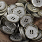 Irregular Wheat Spike Metal Buttons 4 hole,10pcs