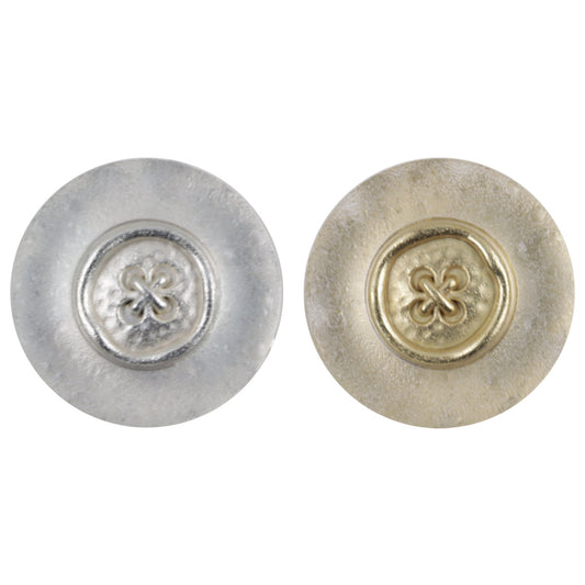 Gold and Silver Matte Small Flower Metal Buttons 10pcs