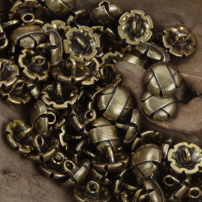 10mm Bottoni in Bronzo Argento Cinese per Camicie Retro 10pz