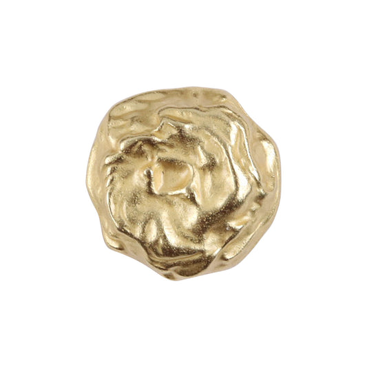 Egyptian-Style Rock-Shaped Golden Metal Buttons for Leather Coats 10pcs