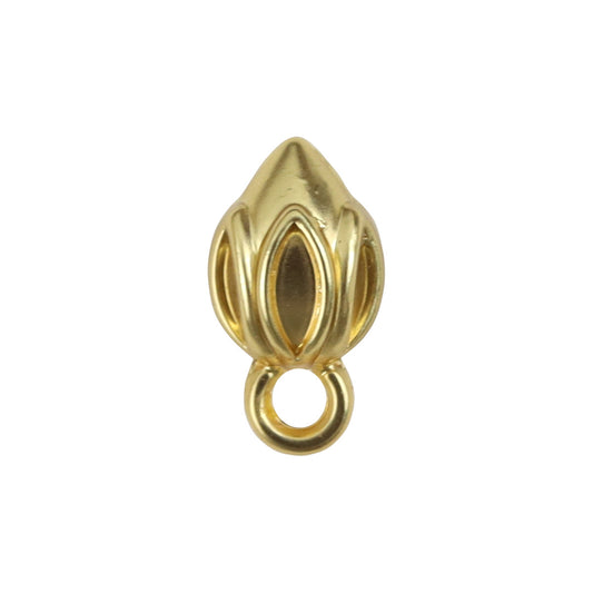 Golden Metal Lotus Pendant Buttons for Buddhist Style DIY Bracelets 10pcs