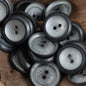 Vintage Distressed Two-Tone Tin Metal Buttons 10pcs