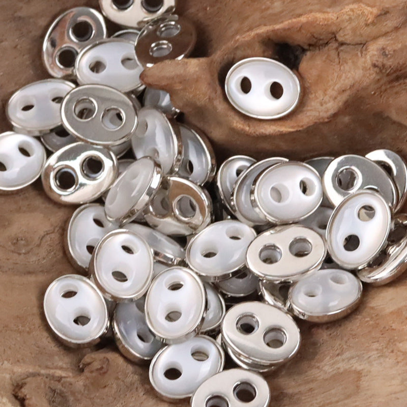 Pig Nose Resin Metal Buttons for Children's Shirts Sweaters10pcs