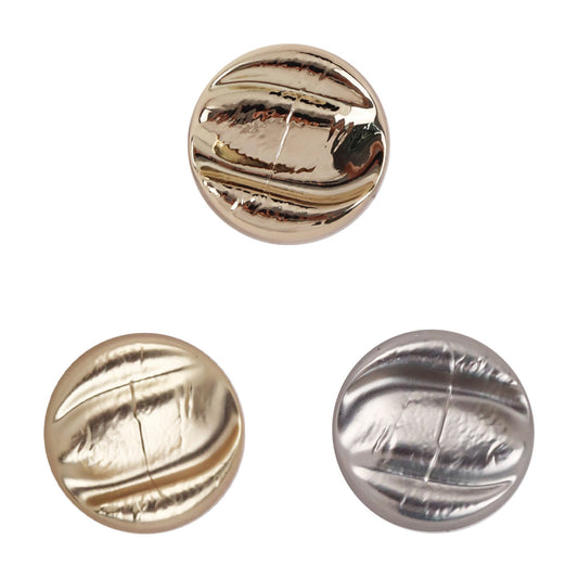 Rose Gold Irregular Metal Shank Buttons for Retro Winter Dresses 10pcs