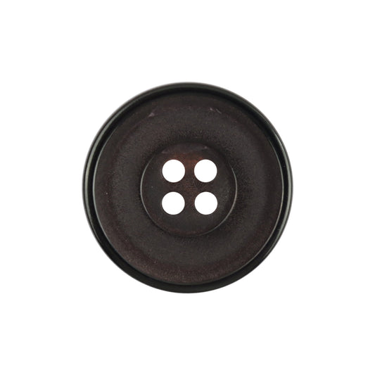 Boutons en corne noire naturelle vintage mat rouge de 25 mm, 10 pièces