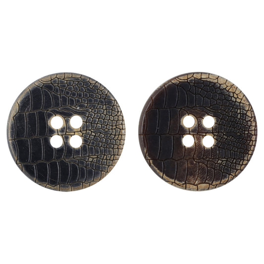 Boutons plats en cuir de serpent craqué pour vestes en cuir rétro 10 pièces